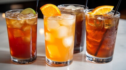 Refreshing Beverage Selection with Natural Lighting