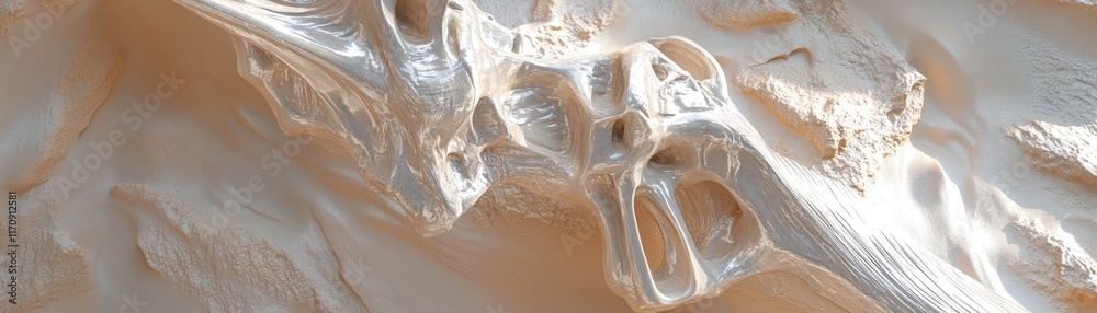 Fototapete abstract representation of organic structures resembling bone or coral formations.