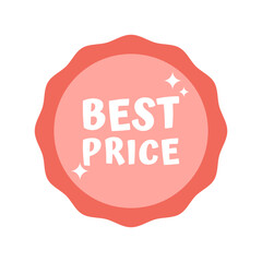 Simple sunburst price tag, sale tag vector illustration, abstract shape of sunburst, price tag, sale tag, price labels vector illustration in soft pastel color