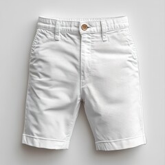 white short pant for male mock up use, isolated on white background