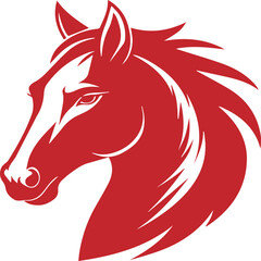 Horse line art with colorful
