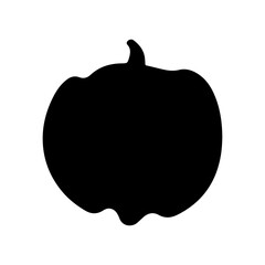 Halloweeen black silhouette vector illustration on white background.
