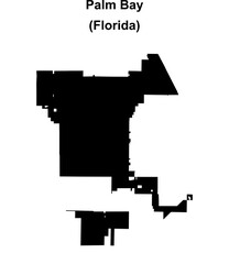 Palm Bay (Florida) blank outline map