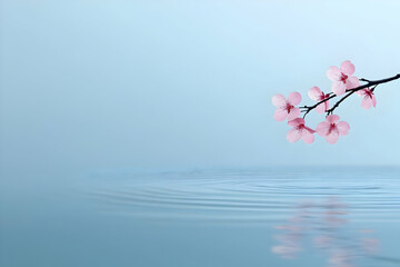Serene Pink Blossom Illustration