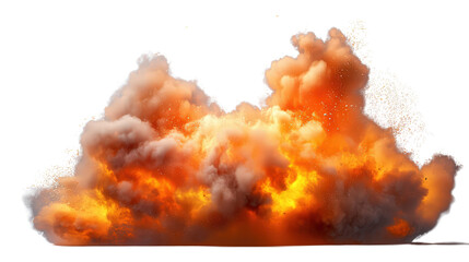  Fire misfortune explosion isolated on transparent background.