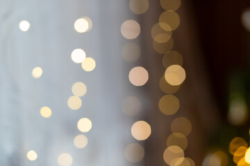 Bokeh in light tones with warm golden accents