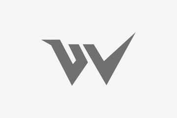 Letter w bold modern sport logo