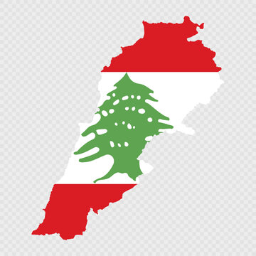 recommend clip art: Lebanon map silhouette with flag.
