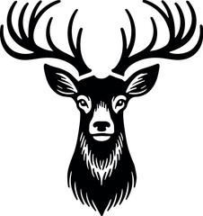 Graceful Deer Vector Black Silhouette - Cricut Design for T-Shirt