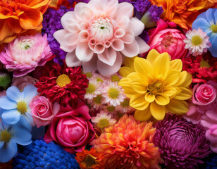 Fototapeta premium colorful flowers background in high quality