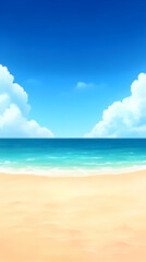 Fototapeta premium Summer Beach Illustration Background
