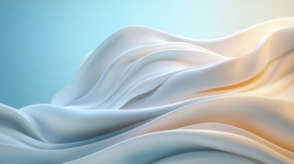 Obraz premium A white and blue abstract background with wavy lines