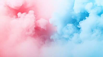 Fototapeta premium Pink & Blue Ink Abstract Background - Pastel Colors