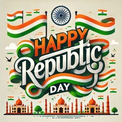 Naklejka premium Indian Republic Day