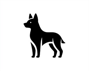 Obraz premium Silhouette Dog logo design icon symbol vector illustration.