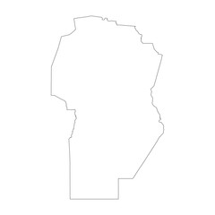 Cordoba province blank outline map