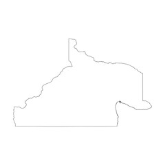 Rio Negro province blank outline map