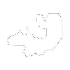 Salta province blank outline map