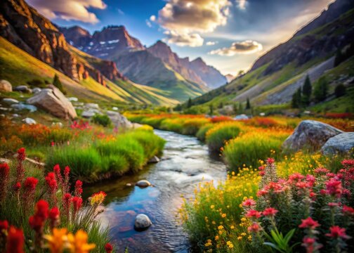 Lamoille Canyon, Ruby Mountains, Nevada: Miniature Landscape Tilt-Shift Photography