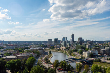 Cityscape of Vilnius, capital of Lithuania. View from the Gediminas' Tower.