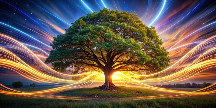 Long Exposure Family Tree: Abstract Genogram Photography