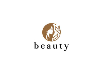 Fresh beauty spa logo design template. Beauty woman logo design