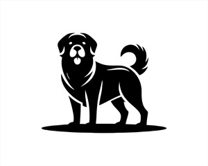 Obraz premium Dog logo design vector illustration. Black and white dog logo template
