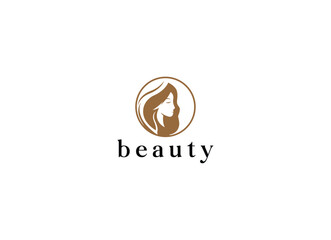 Fresh beauty spa logo design template. Beauty woman logo design