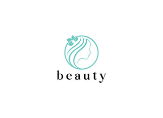 Fresh beauty spa logo design template. Beauty woman logo design
