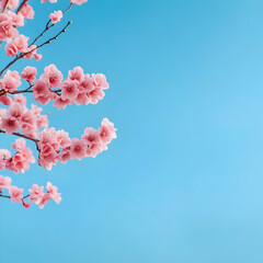 Pink Blossom Branches  Background Image