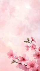 Pink Blossom Illustration Background