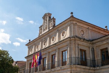 Gaudí Casa Botines Museum in the city of León, a passageway on the French Way of St. James in Spain in 2024
