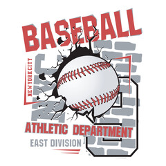 baseball sport original design typography, t-shirt graphics, vectors illustration
