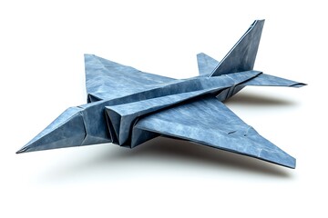 Origami Crane Flying in the Air Illustration