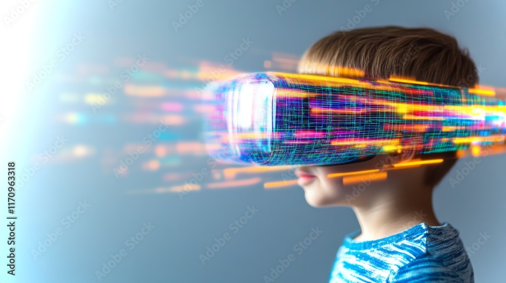 Poster exploring the advantages and challenges of ai technology in immersive visual experiences