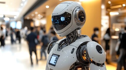 Fototapeta premium Exploration of robotics and artificial intelligence in a museum environment