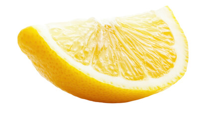 A Single Lemon Slice with Vibrant Yellow Color Perfect for Adding Freshness to Food Recipes, Beverages, and Culinary Art Presentations.