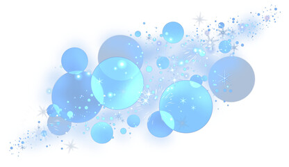 Bokeh and blue sparkles