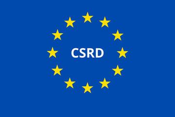 Corporate Sustainability Reporting Directive Concept. CSRD Reporting, sustainability reporting. CO2 emissions reduction. Financial Reporting. Auditing.