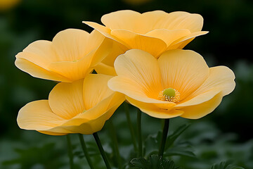 Yellow Flower Illustration Closeup