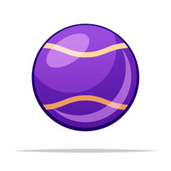 Dog rubber ball vector isolated illustration