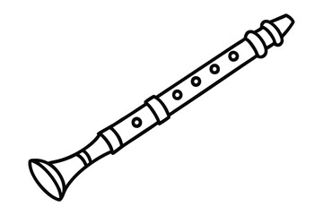 Line art illustration of a irish flute.eps
