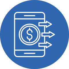 Payment line circle icon