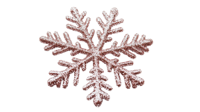 A Captivating Image of a Single Snowflake Made of Glitter Against a Pristine White Background Perfect for Holiday Themes and Winter Celebrations.