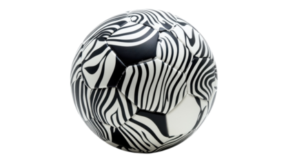 A Versatile Image of a Soccer Ball with Black and White Pattern Suitable for Various Sports and Design Projects.