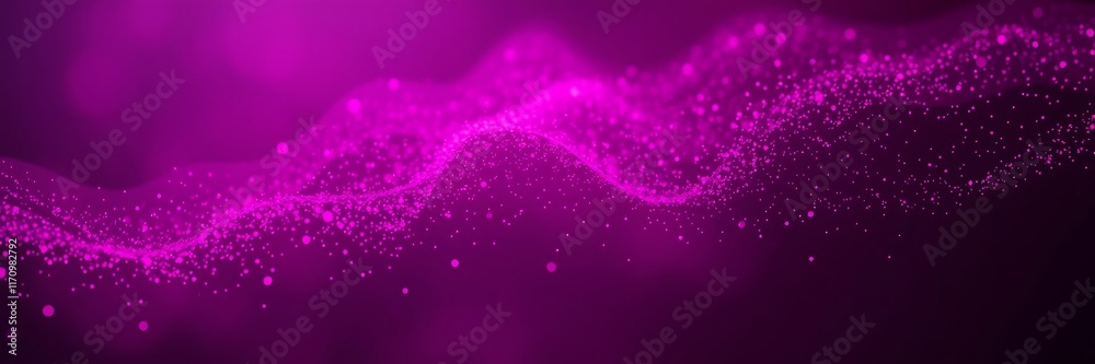 Wall mural abstract patterns with multicolored lights against a dark backdrop