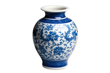 Elegant handcrafted ceramic vase featuring blue and white porcelain glaze with dragon motif
