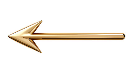 Elegant gold arrow icon indicating upward movement in a modern design