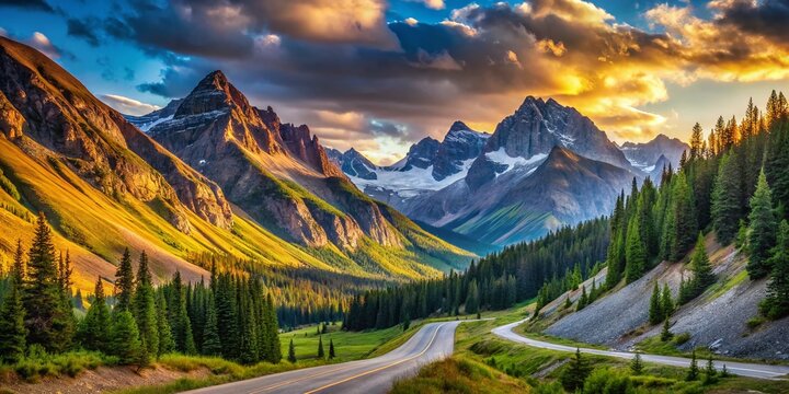 Majestic Mountain Pass: Scenic Vista of Doris Fisher Gap with Copy Space