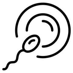 sperm icon. vector line icon for your website, mobile, presentation, and logo design.